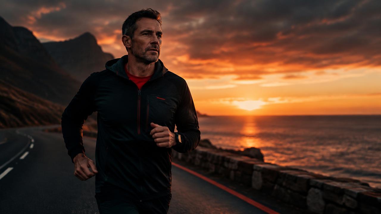 Man staying active and energetic